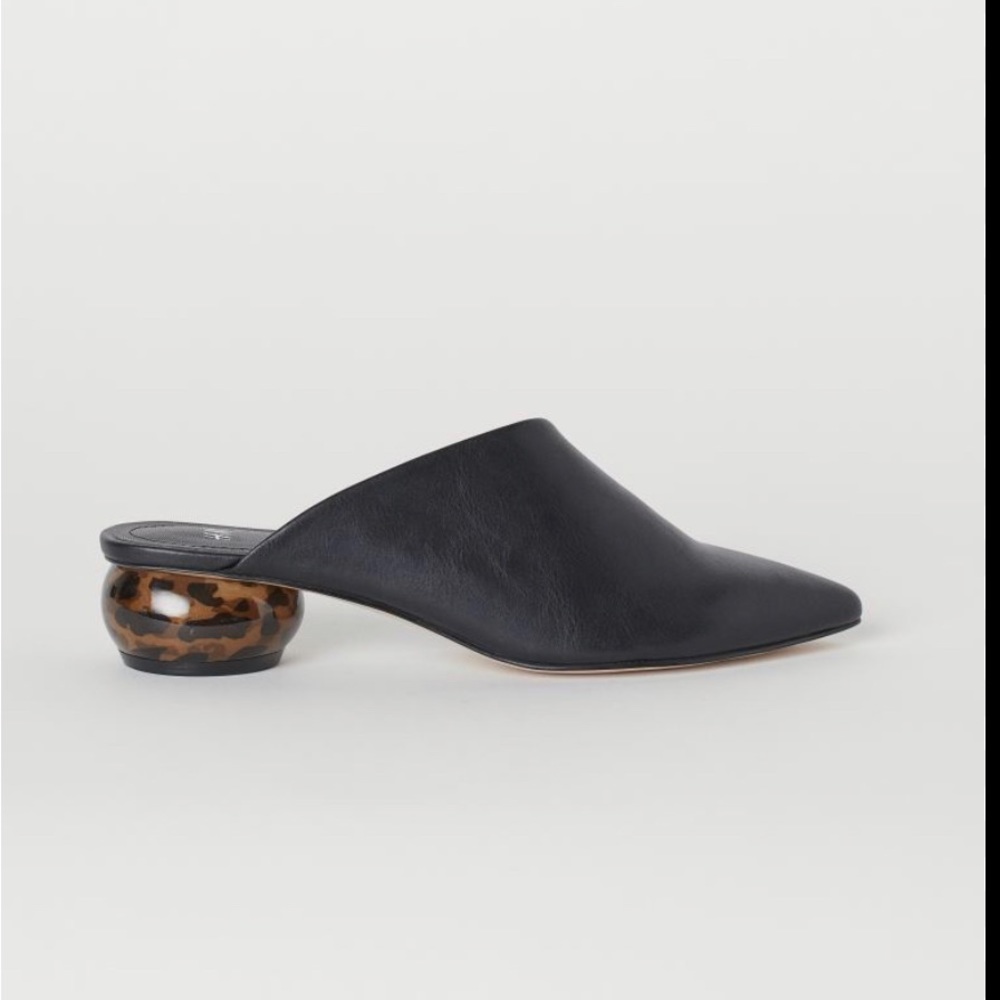 H&M leopard heel mules